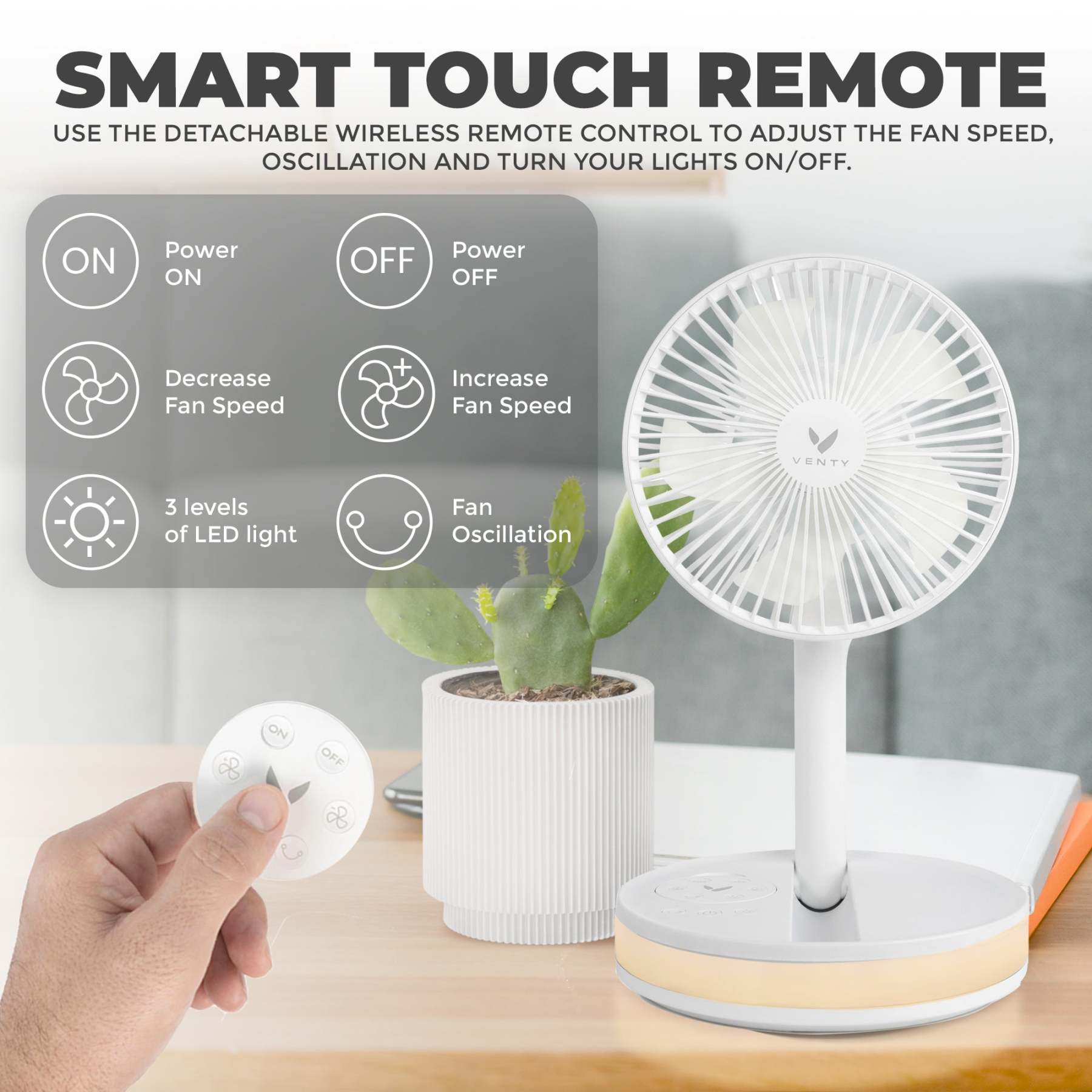 🔥HOT SALE NOW!!!💝Buy 2 Get 2 Free ✨Oscillating Fan with Remote Control