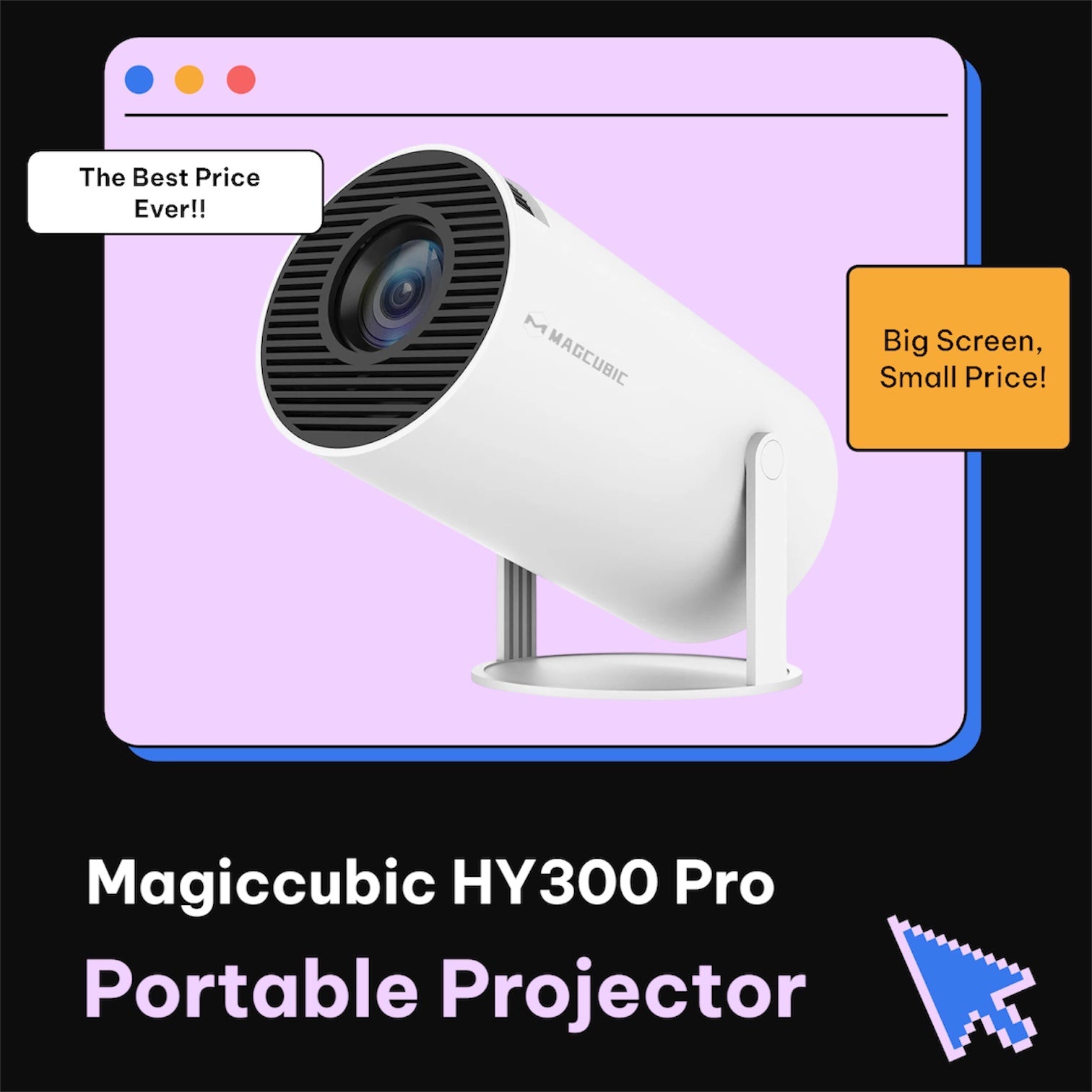 🔥Last Day Clearance Sale!💥Magcubic HY300 Pro 4K Portable Projector
