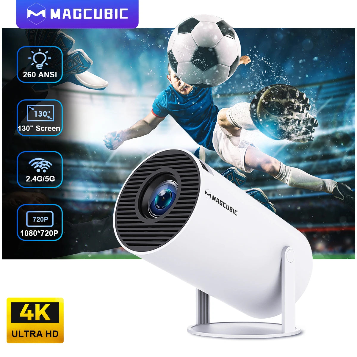 🔥Last Day Clearance Sale!💥Magcubic HY300 Pro 4K Portable Projector