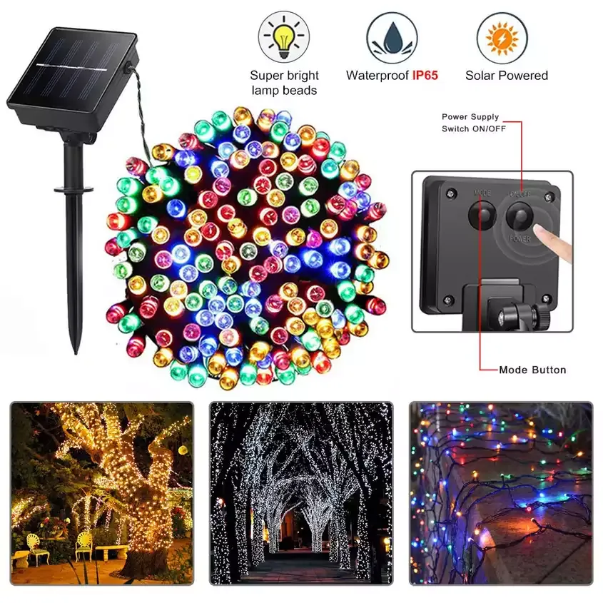 8 Patterns Solar Christmas Lights-🎄Perfect For Outdoor Tree Garden Decoration✨