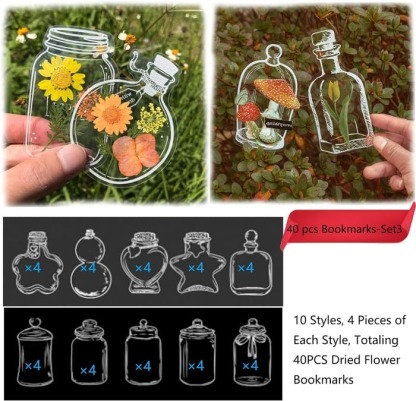 💐Transparent Dried Flower Bookmarks(40 PCS)