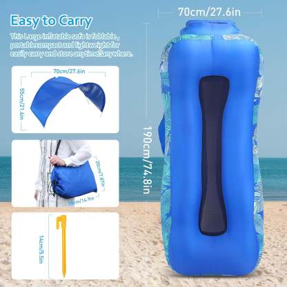 💝Summer Hot Sale💝Buy 2 Get 2 Free🏊Inflatable Lounger Air Sofa with Sun-Shade Tent