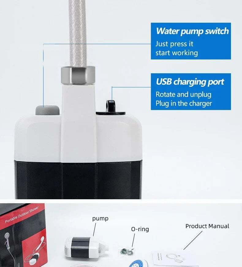 🔥HOT SALE NOW!!!💝Buy 2 Get 2 Free ✨Portable Camping Shower 