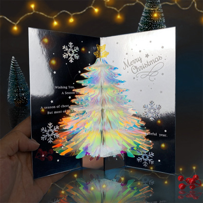 🔥Early Black Friday Sale - 3D Glitter Christmas Tree Greeting Card