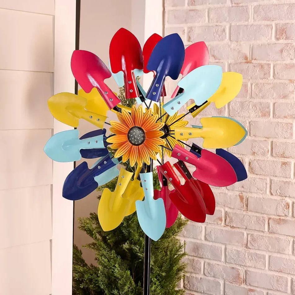 🎉Last day clearance sale💝✨ Buy 2 Get 2 Free ✨Girl Next Door 84" Tall Garden Trowel Wind Spinner 1