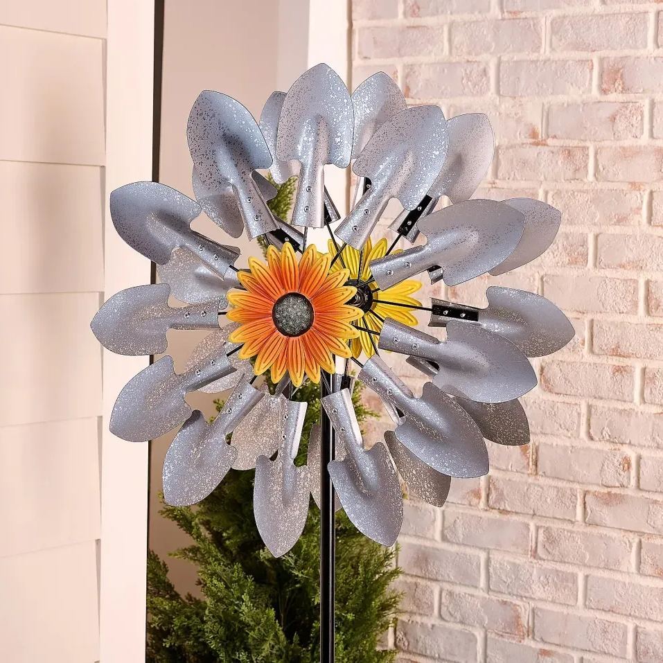 🎉Last day clearance sale💝✨ Buy 2 Get 2 Free ✨Girl Next Door 84" Tall Garden Trowel Wind Spinner 1