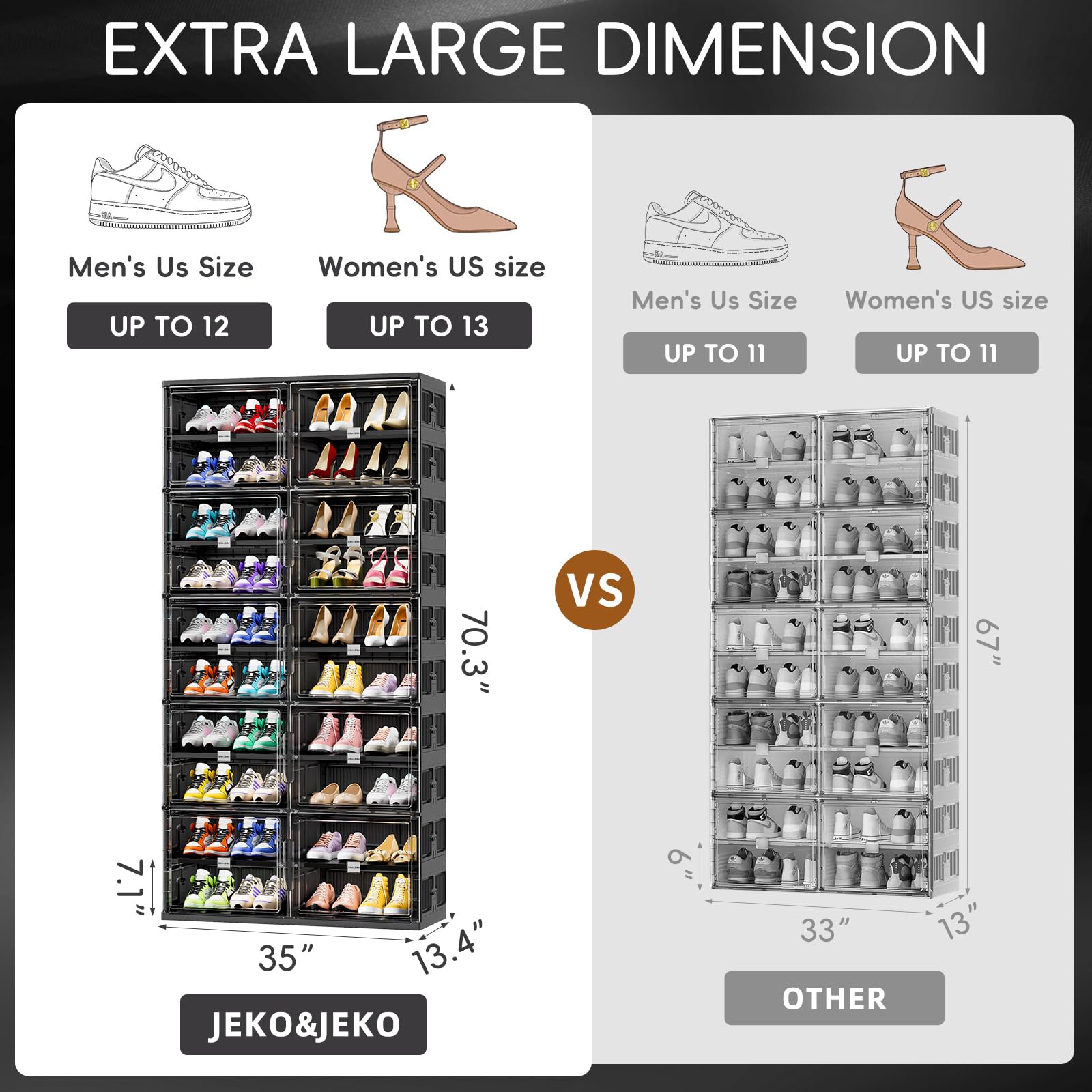 Foldable Shoe Rack Shoe Box for Closet Entryway