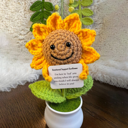 Cute Handmade Knitted Sunflowers