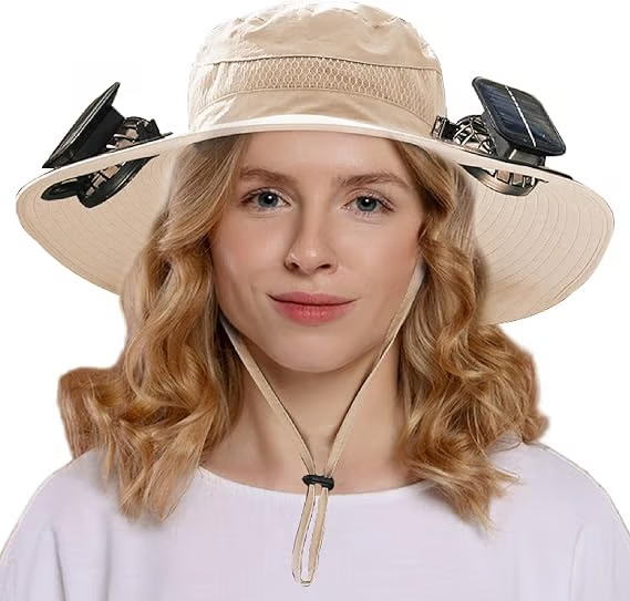 🔥HOT SALE NOW!!!💝Only $25 Get 2 Pcs⚡2025 New Ultralight Solar Fan Sun Hat – Lighter Than a Baseball!⚾