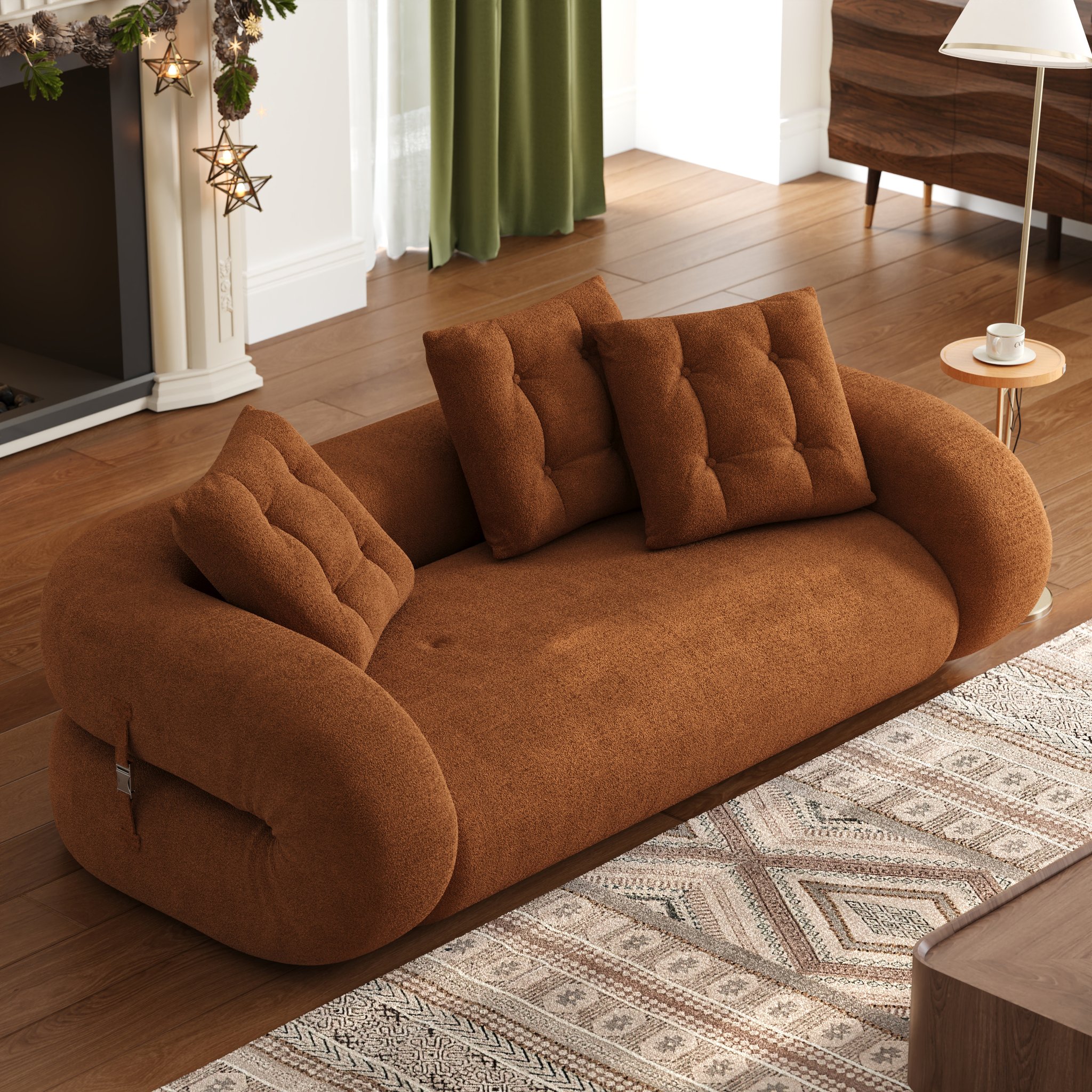 🔥【Factory direct sales】🔥Last day limited time offer⚡King 3-Seater Velvet Convertible Futon Sofa Bed - Bring comfort home💖