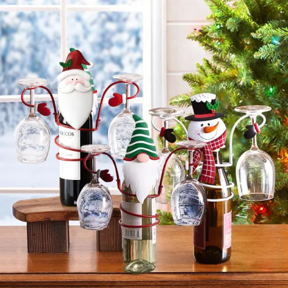 🥂Holiday Wine Bottle & Glass Holders