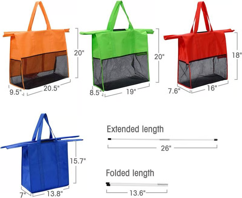 🔥Soon to Be Sold Out!!💝Buy 2 Get 2 Free🌎🌱 Reusable Trolley Bags for Shopping Cart