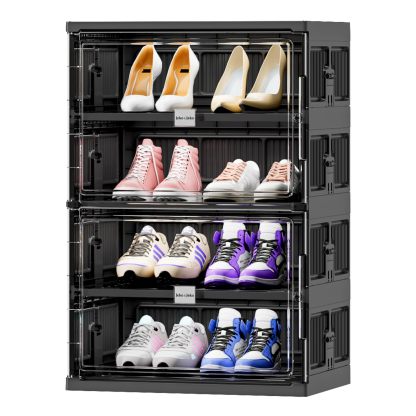 Foldable Shoe Rack Shoe Box for Closet Entryway