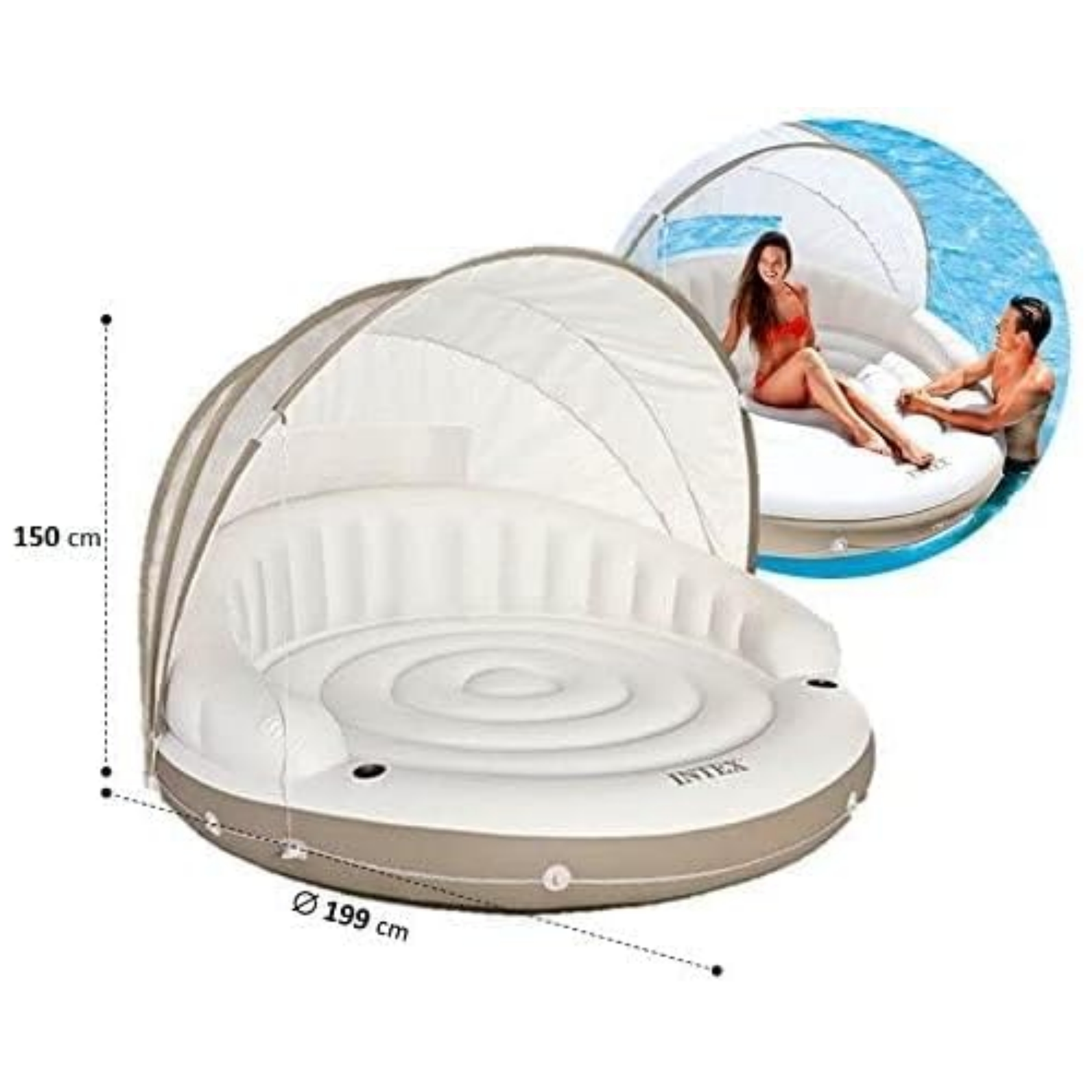 🔥Summer Promotion Only $27.99!!!💝Inflatable Pool Float with Detachable Sunshade