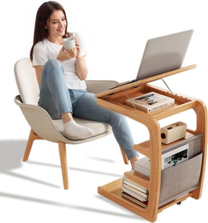 💝𝗧𝗼𝗱𝗮𝘆'𝘀 𝗦𝗽𝗲𝗰𝗶𝗮𝗹𝘀💝Buy 2 Get 2 Free✨Wooden C-Shaped End Table