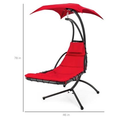 🔥HOT SALE NOW!!!💝Buy 2 Get 2 Free ✨Outdoor Hanging Curved Steel Chaise Lounge Chair