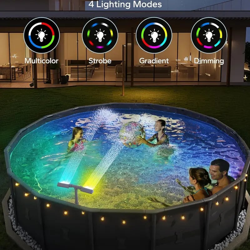 💝𝗧𝗼𝗱𝗮𝘆'𝘀 𝗦𝗽𝗲𝗰𝗶𝗮𝗹𝘀💝Buy 2 Get 2 Free✨Solar Pool Fountain with Lights Dual Arc