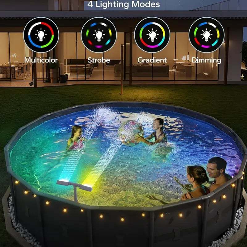 💝𝗧𝗼𝗱𝗮𝘆'𝘀 𝗦𝗽𝗲𝗰𝗶𝗮𝗹𝘀💝Buy 2 Get 2 Free✨Solar Pool Fountain with Lights Dual Arc
