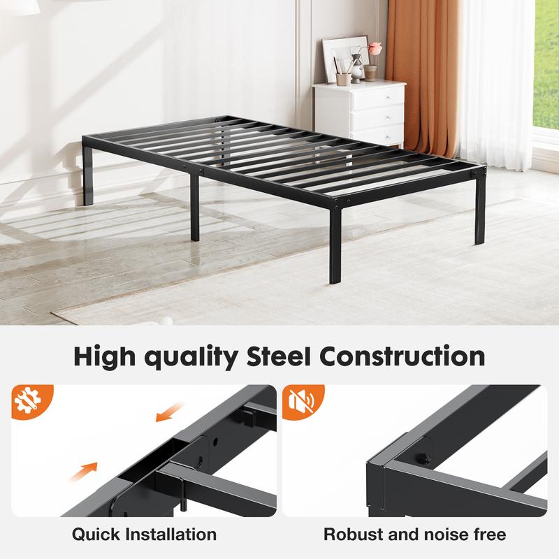 💝Last day of clearance $21.99!!🔥Heavy Duty Metal Platform Bed Frames