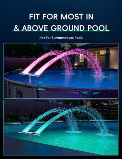 💝𝗧𝗼𝗱𝗮𝘆'𝘀 𝗦𝗽𝗲𝗰𝗶𝗮𝗹𝘀💝Buy 2 Get 2 Free✨Solar Pool Fountain with Lights Dual Arc