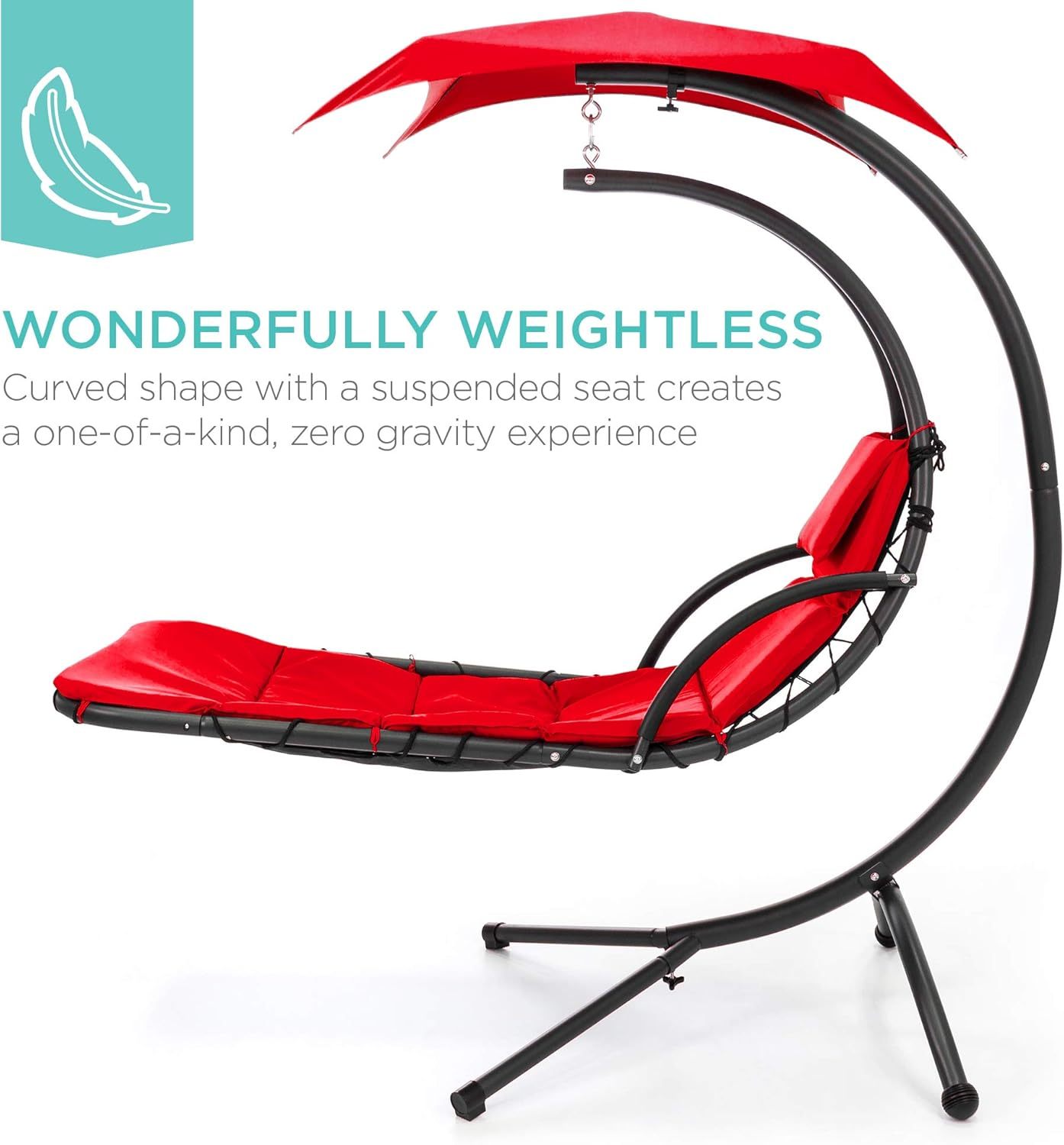 🔥HOT SALE NOW!!!💝Buy 2 Get 2 Free ✨Outdoor Hanging Curved Steel Chaise Lounge Chair
