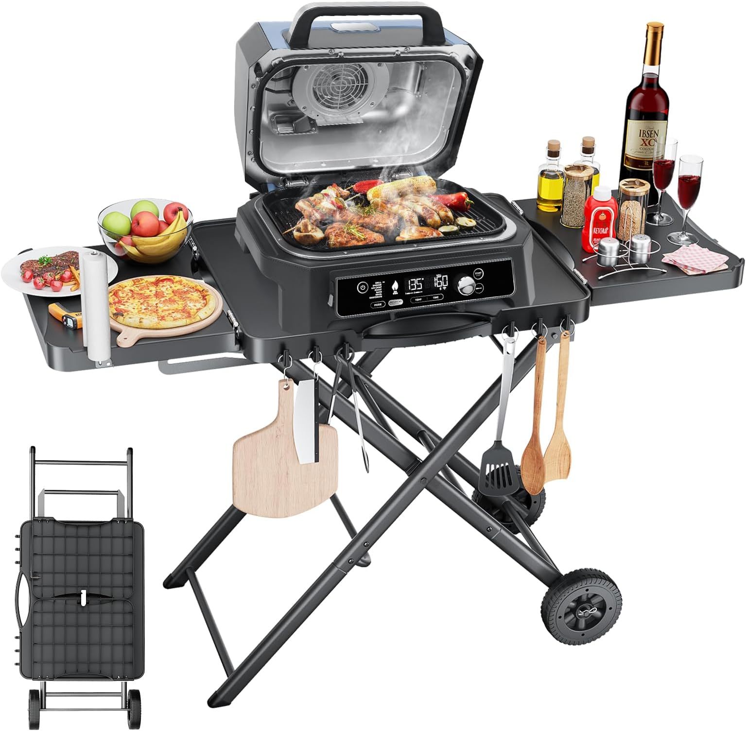 💥Clearance Sale✨Woodfire Pro XL Outdoor Electric Smoker & AirFry Grill w/Temp Probe