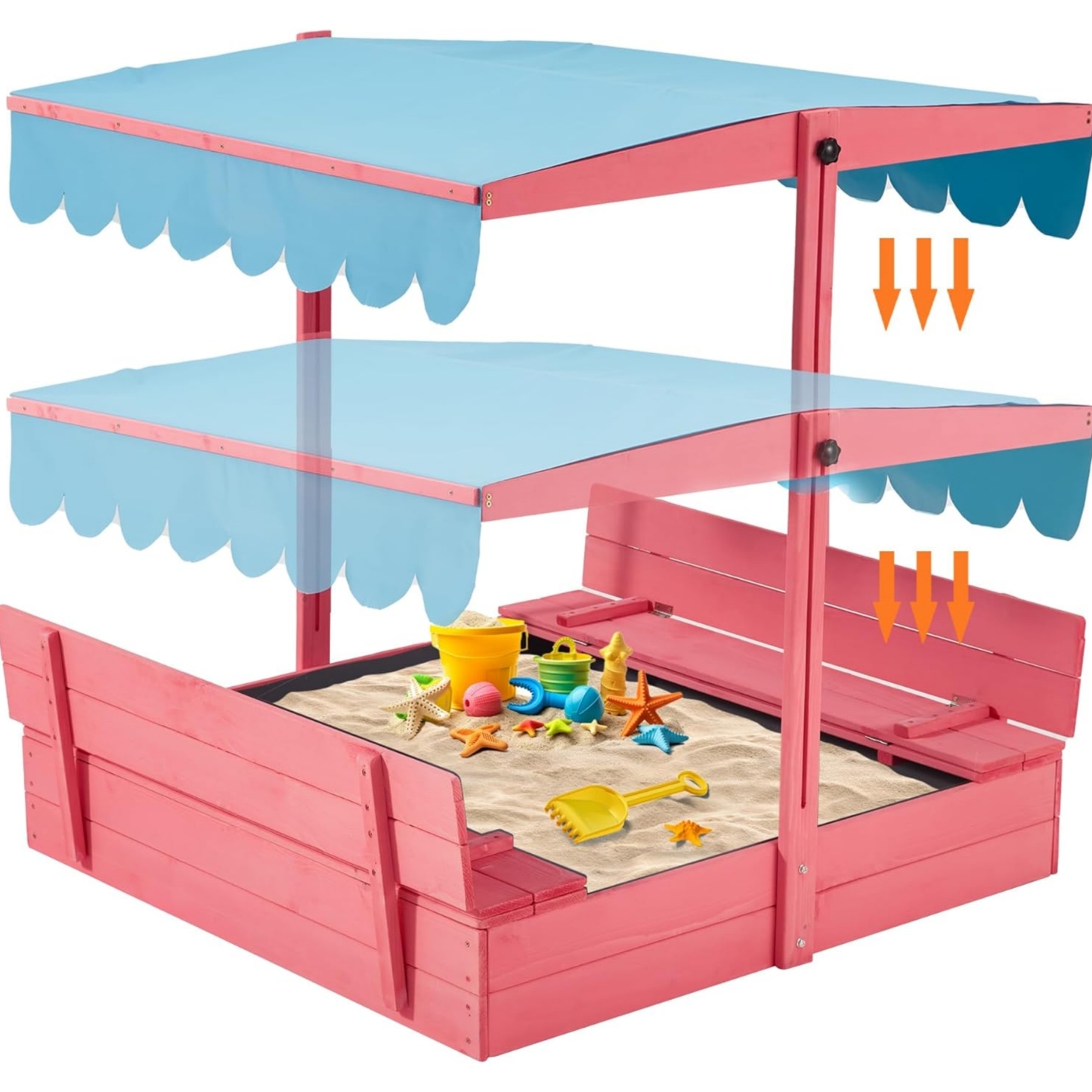 💝Summer Hot Sale ONLY $29!!!🏖️Outdoor Kids Sandbox with Cover