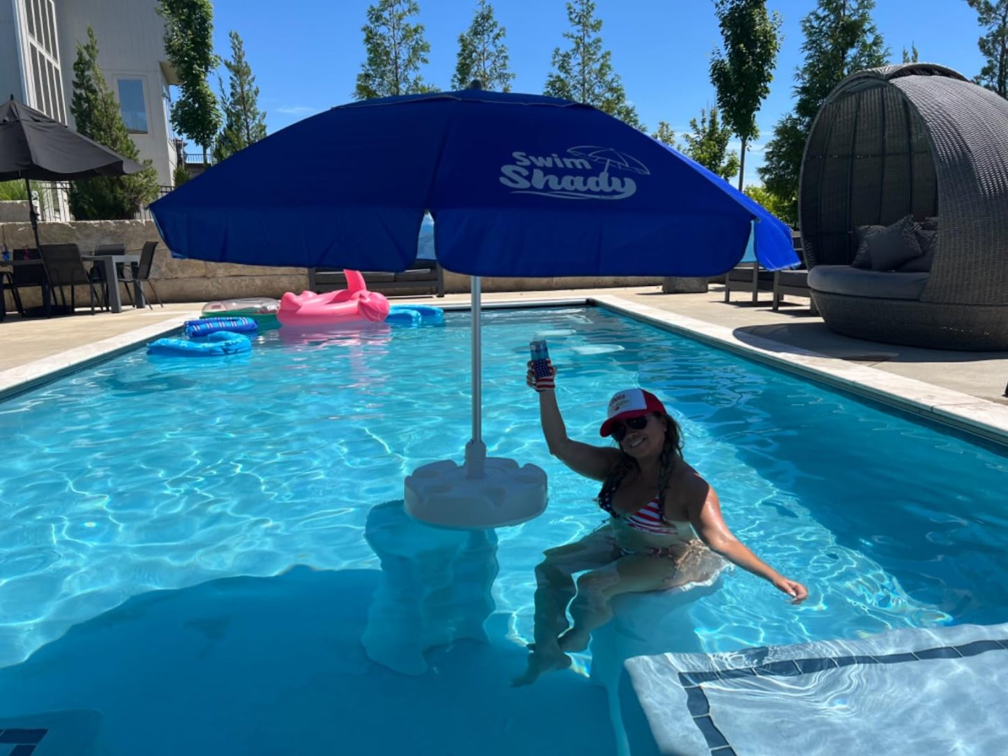 💝Summer Hot Sale ONLY $28!!!🏖️Floating Pool Umbrella