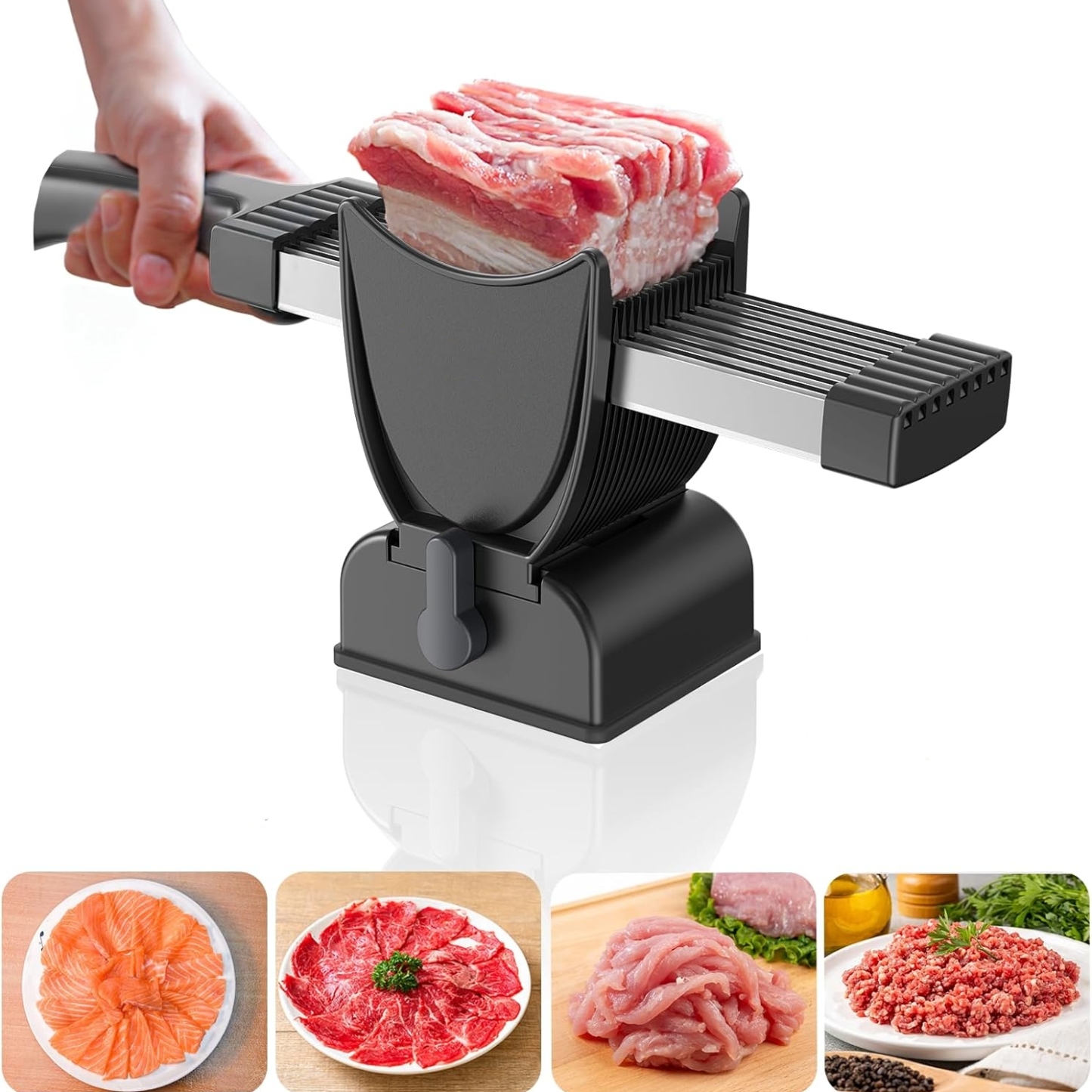 🥩17-In-1 Stainless Steel Meat Cleaver, Adjustable Thickness 2 Or 4 mm