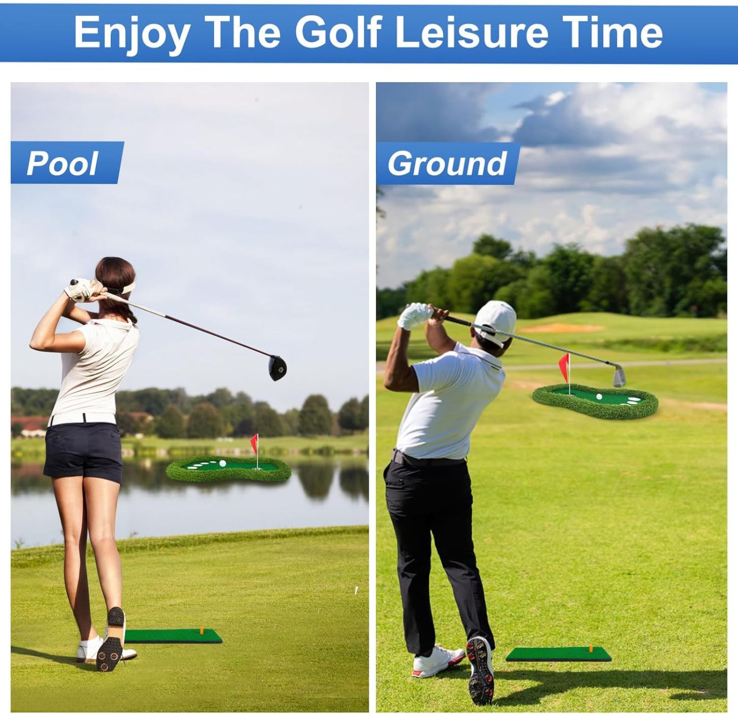 🔥HOT SALE NOW!!!💝Buy 2 Get 2 Free⛳Floating Golf Green for Pool