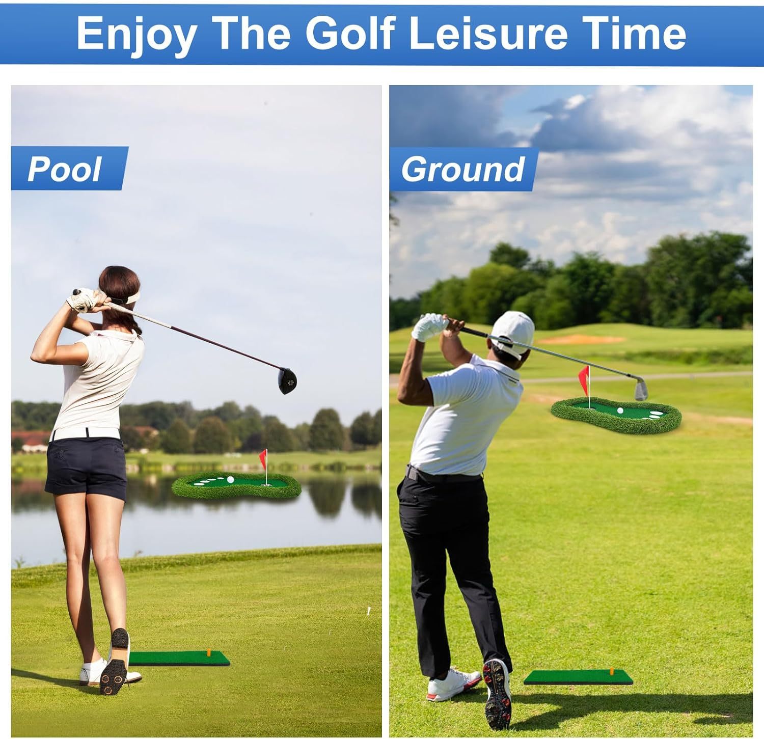 🔥HOT SALE NOW!!!💝Buy 2 Get 2 Free⛳Floating Golf Green for Pool