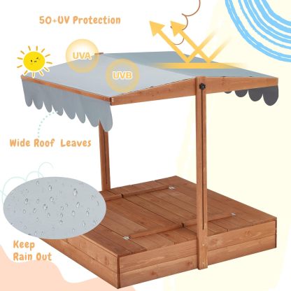 💝Summer Hot Sale ONLY $29!!!🏖️Outdoor Kids Sandbox with Cover