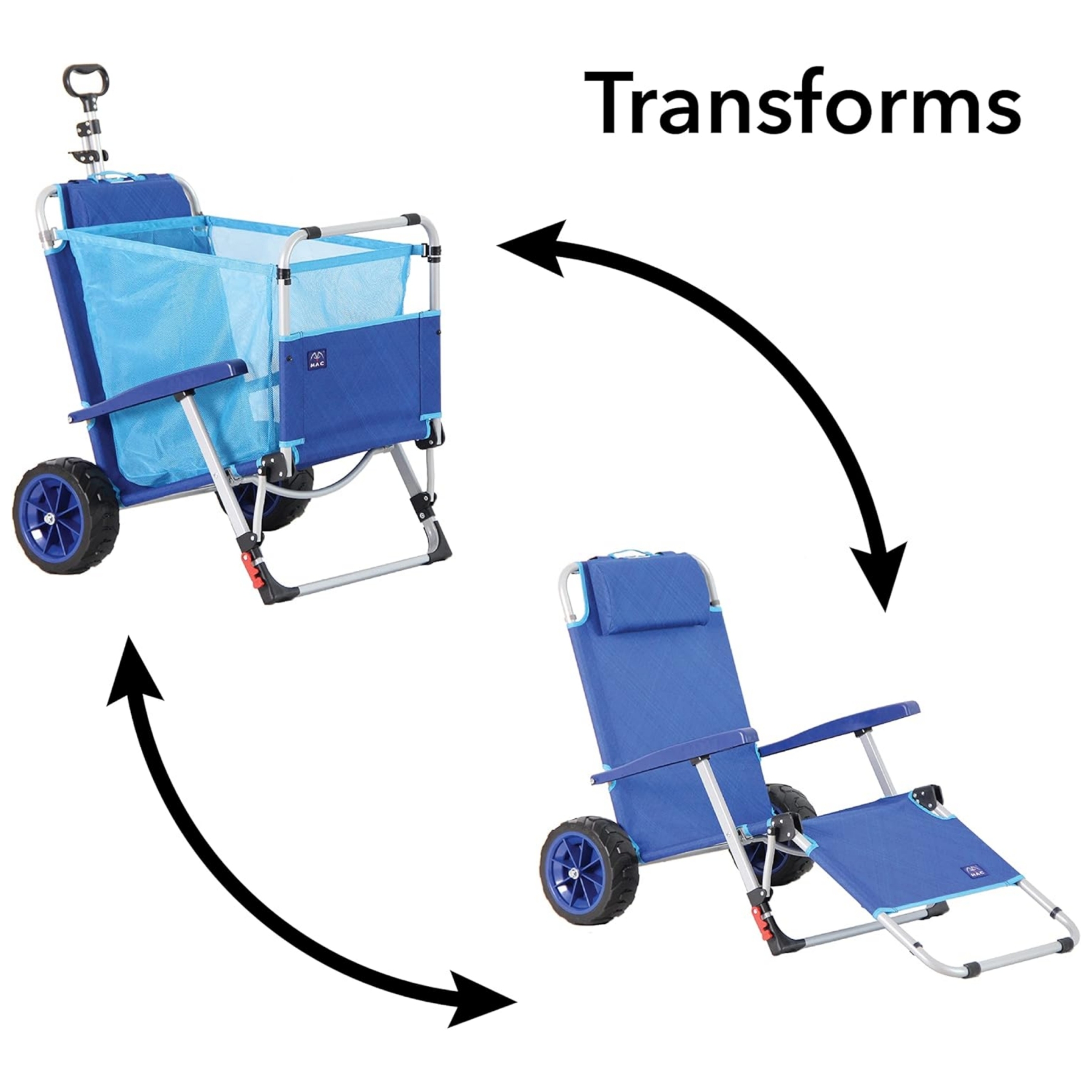 💝𝗧𝗼𝗱𝗮𝘆'𝘀 𝗦𝗽𝗲𝗰𝗶𝗮𝗹𝘀💝Buy 2 Get 2 Free🏖️Foldable Chaise Lounge Chair with Integrated Wagon Pull Cart