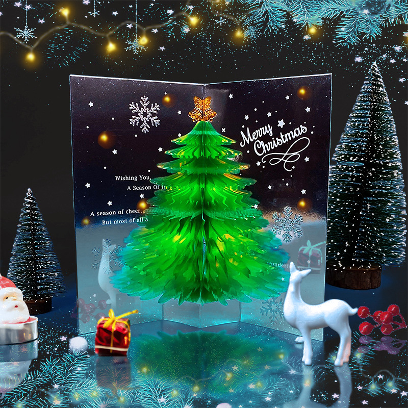 🔥Early Black Friday Sale - 3D Glitter Christmas Tree Greeting Card