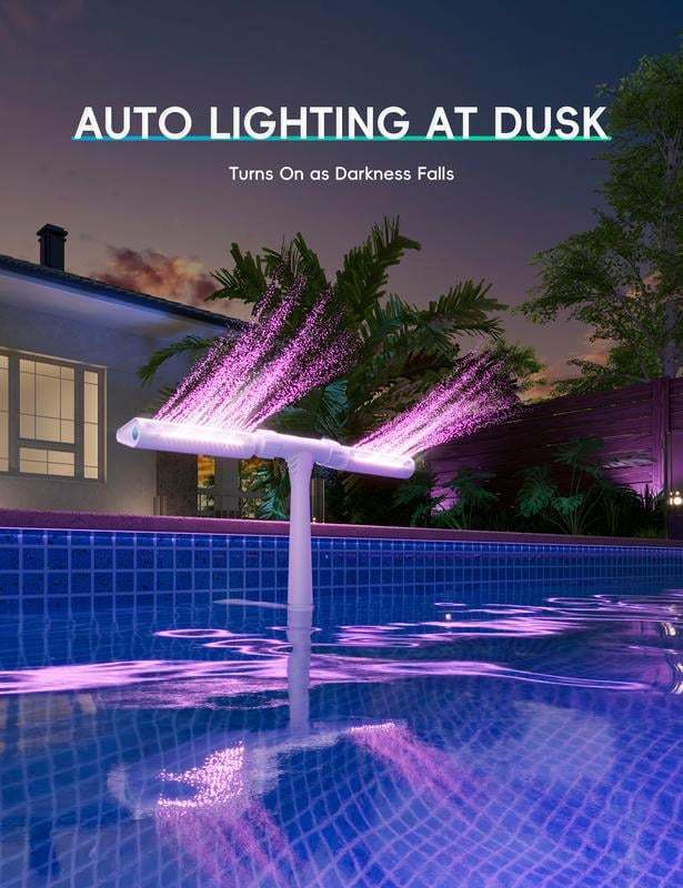 💝𝗧𝗼𝗱𝗮𝘆'𝘀 𝗦𝗽𝗲𝗰𝗶𝗮𝗹𝘀💝Buy 2 Get 2 Free✨Solar Pool Fountain with Lights Dual Arc
