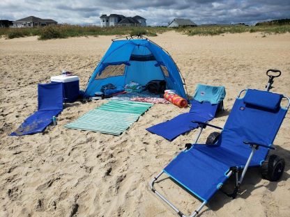 💝𝗧𝗼𝗱𝗮𝘆'𝘀 𝗦𝗽𝗲𝗰𝗶𝗮𝗹𝘀💝Buy 2 Get 2 Free🏖️Foldable Chaise Lounge Chair with Integrated Wagon Pull Cart