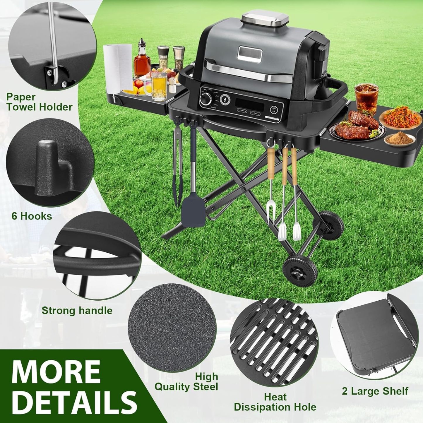 💥Clearance Sale✨Woodfire Pro XL Outdoor Electric Smoker & AirFry Grill w/Temp Probe