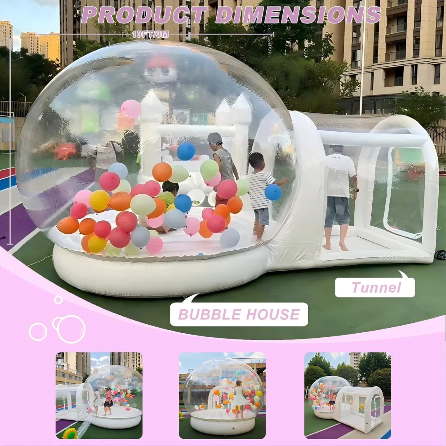 💝𝗧𝗼𝗱𝗮𝘆'𝘀 𝗦𝗽𝗲𝗰𝗶𝗮𝗹𝘀🎈Upgraded 10ft Inflatable Bubble Hous