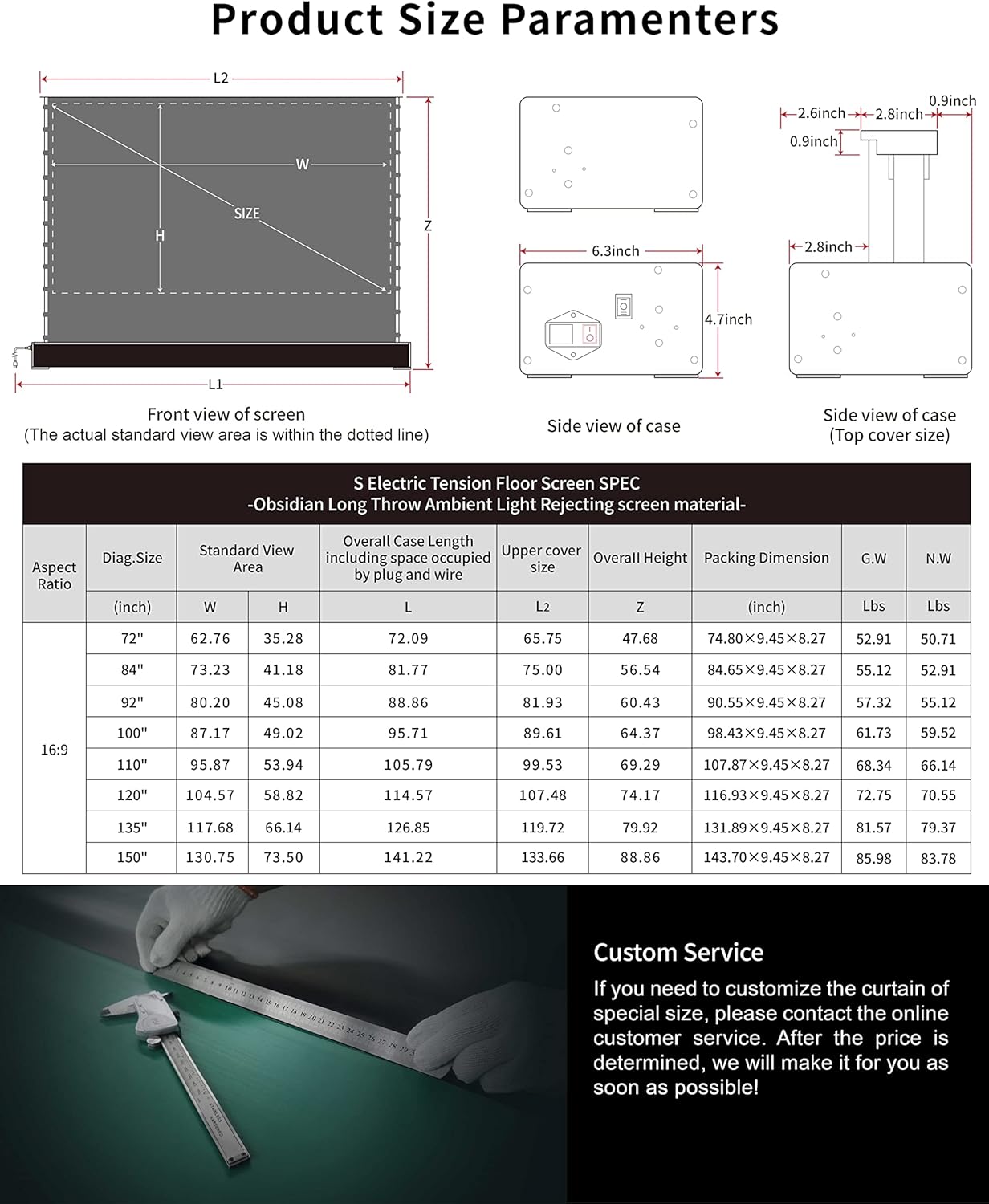 💗OMG! Huge discounts are coming!🍿Motorized Floor-Rising Projection Screen🚀