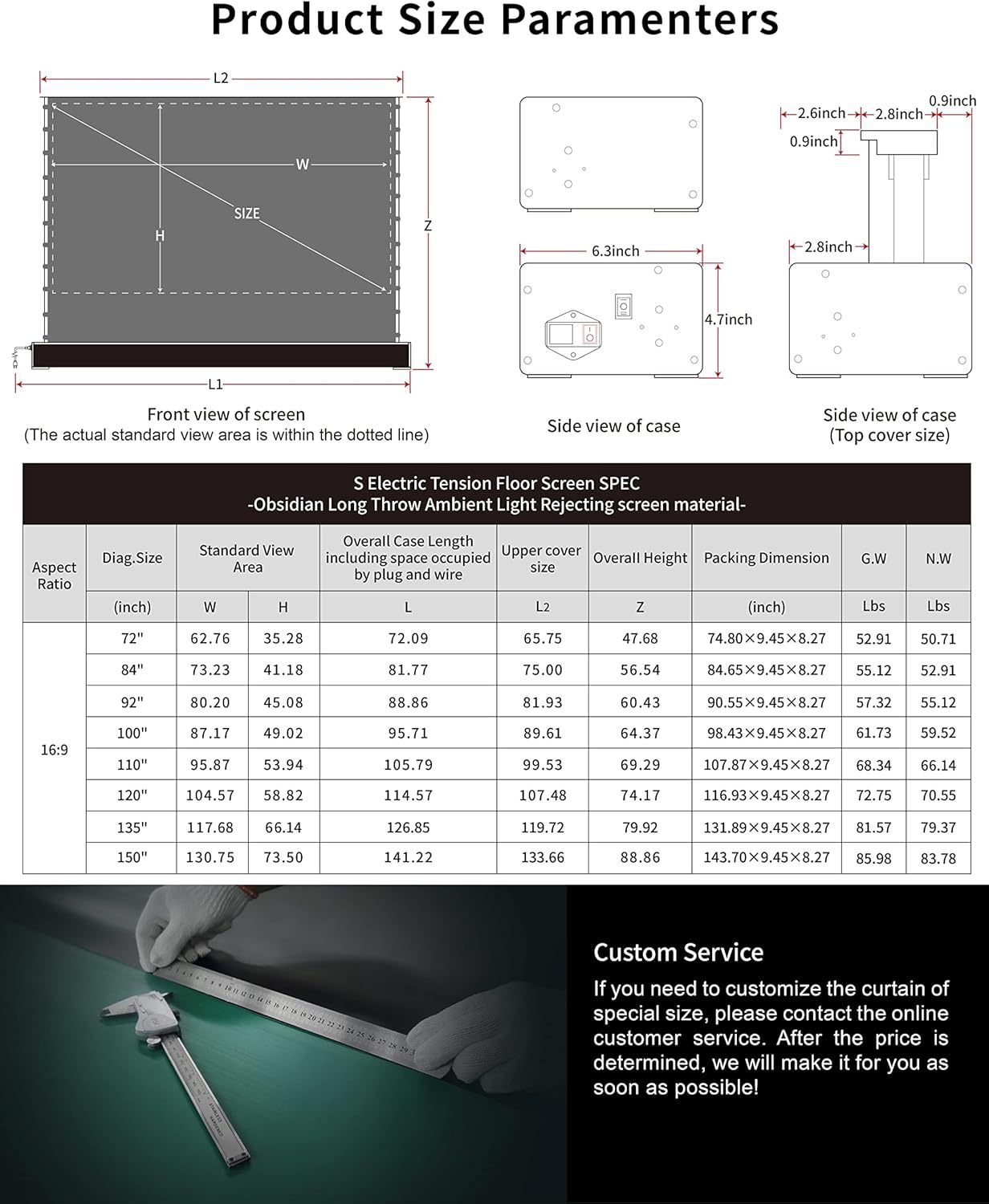💗OMG! Huge discounts are coming!🍿Motorized Floor-Rising Projection Screen🚀