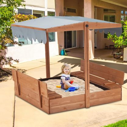💝Summer Hot Sale ONLY $29!!!🏖️Outdoor Kids Sandbox with Cover