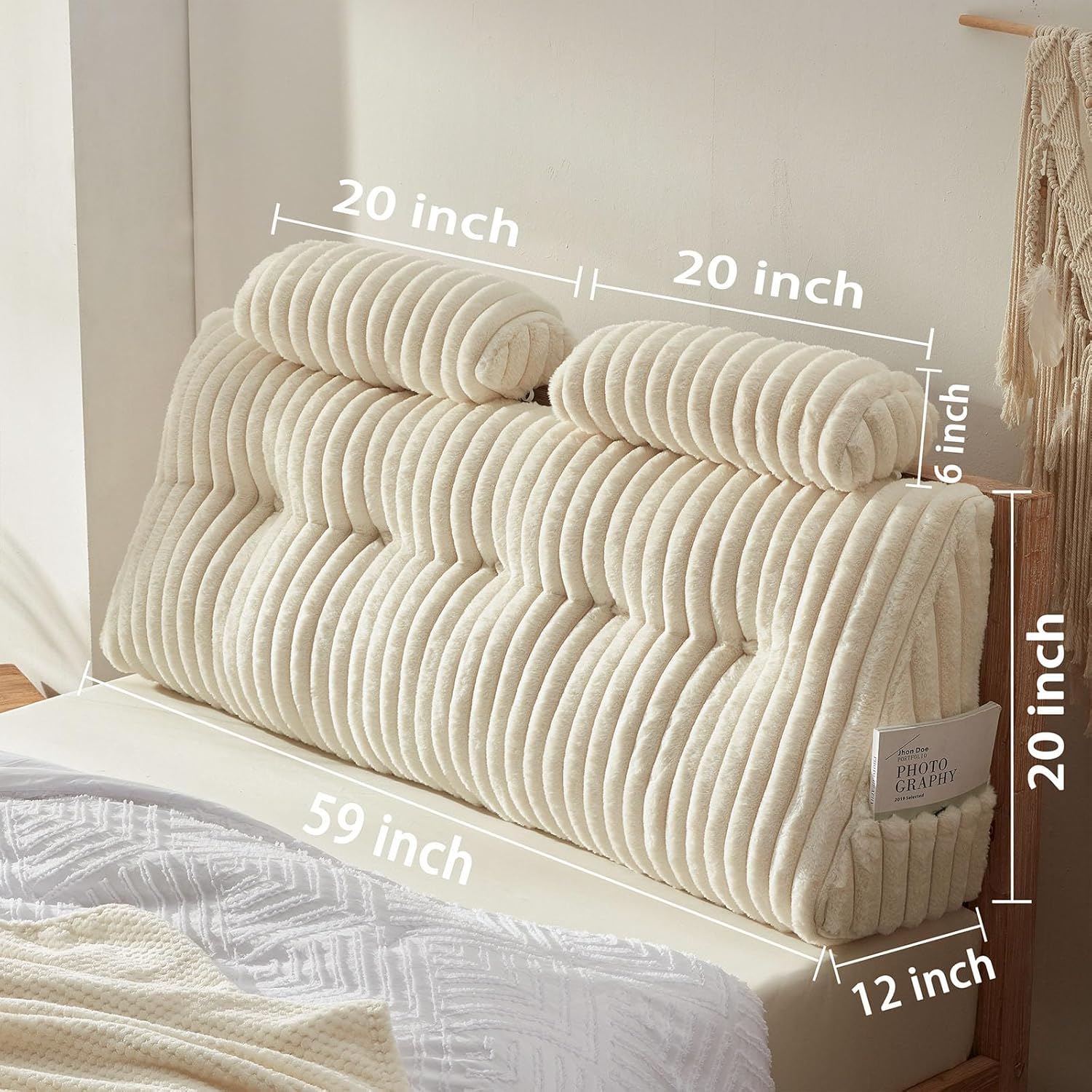 Faux Fur Headboard Pillow