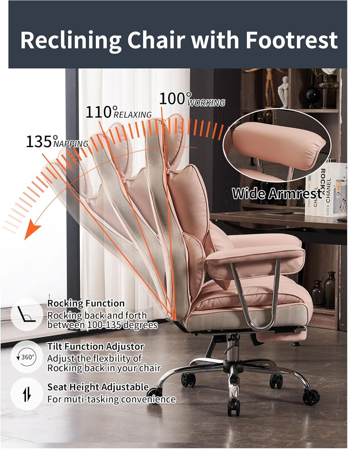 🔥Soon to be sold out!!💝PU Leather Desk Office Computer Chair