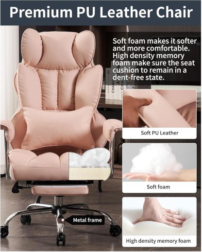 🔥Soon to be sold out!!💝PU Leather Desk Office Computer Chair