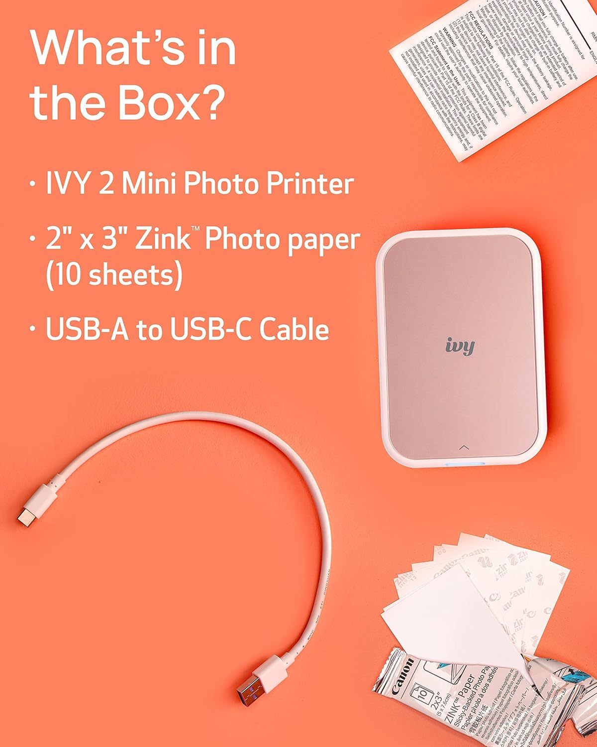 🔥HOT SALE NOW!!!💝Buy 2 Get 2 Free 📷IVY 2 Mini Photo Printer