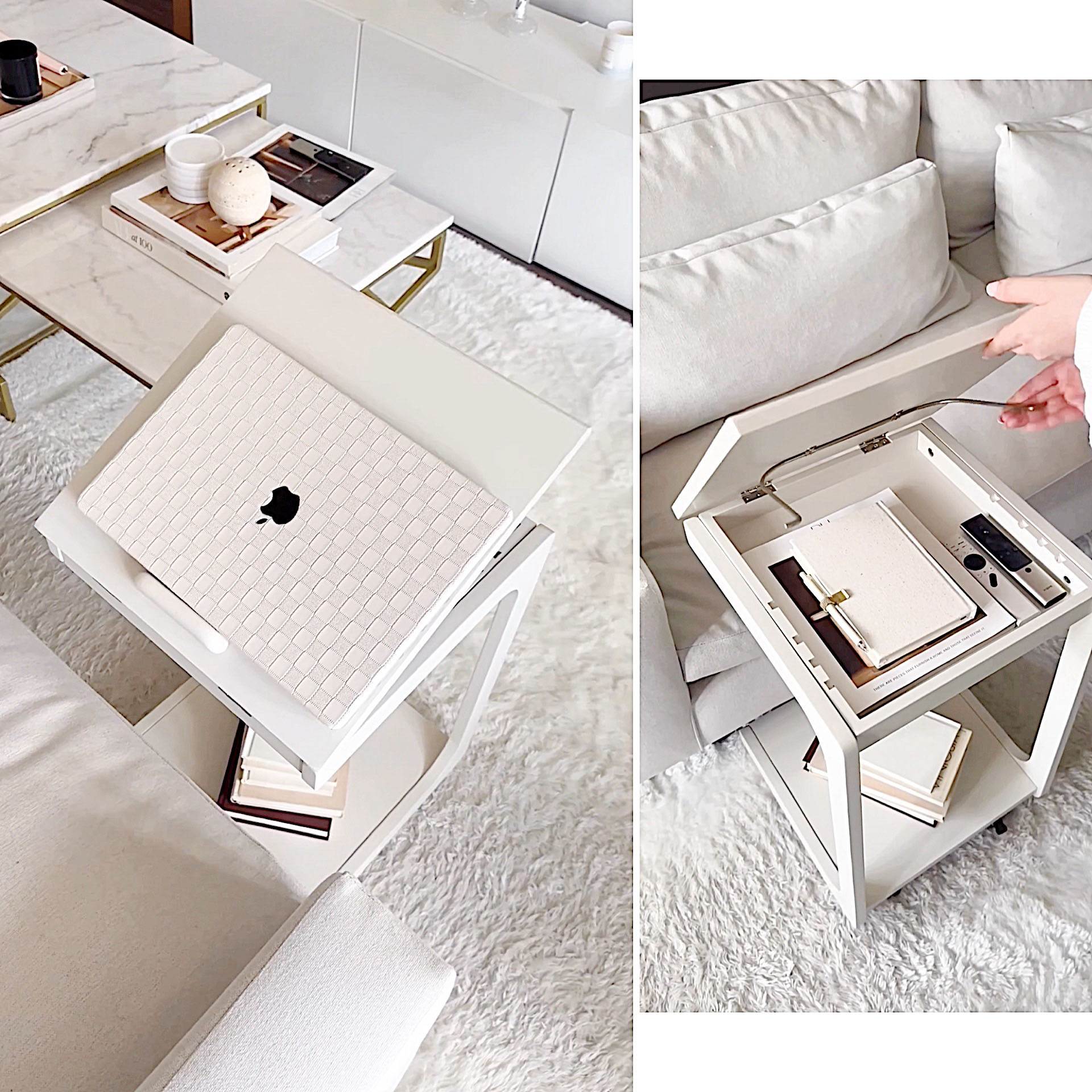 💝𝗧𝗼𝗱𝗮𝘆'𝘀 𝗦𝗽𝗲𝗰𝗶𝗮𝗹𝘀💝Buy 2 Get 2 Free✨Wooden C-Shaped End Table