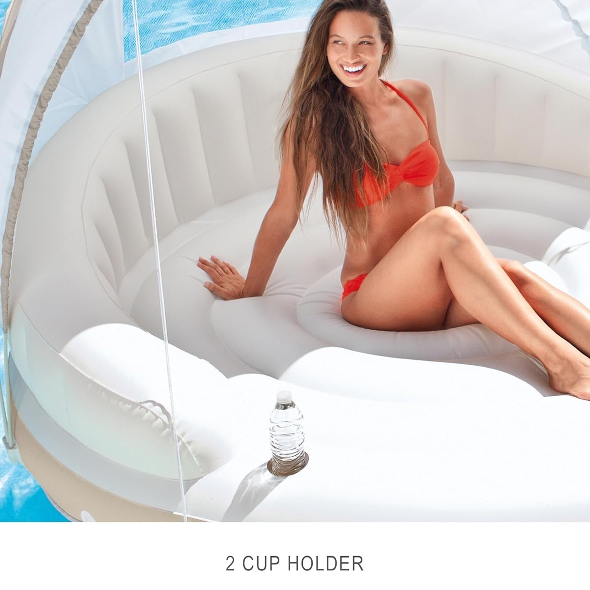 🔥Summer Promotion Only $27.99!!!💝Inflatable Pool Float with Detachable Sunshade