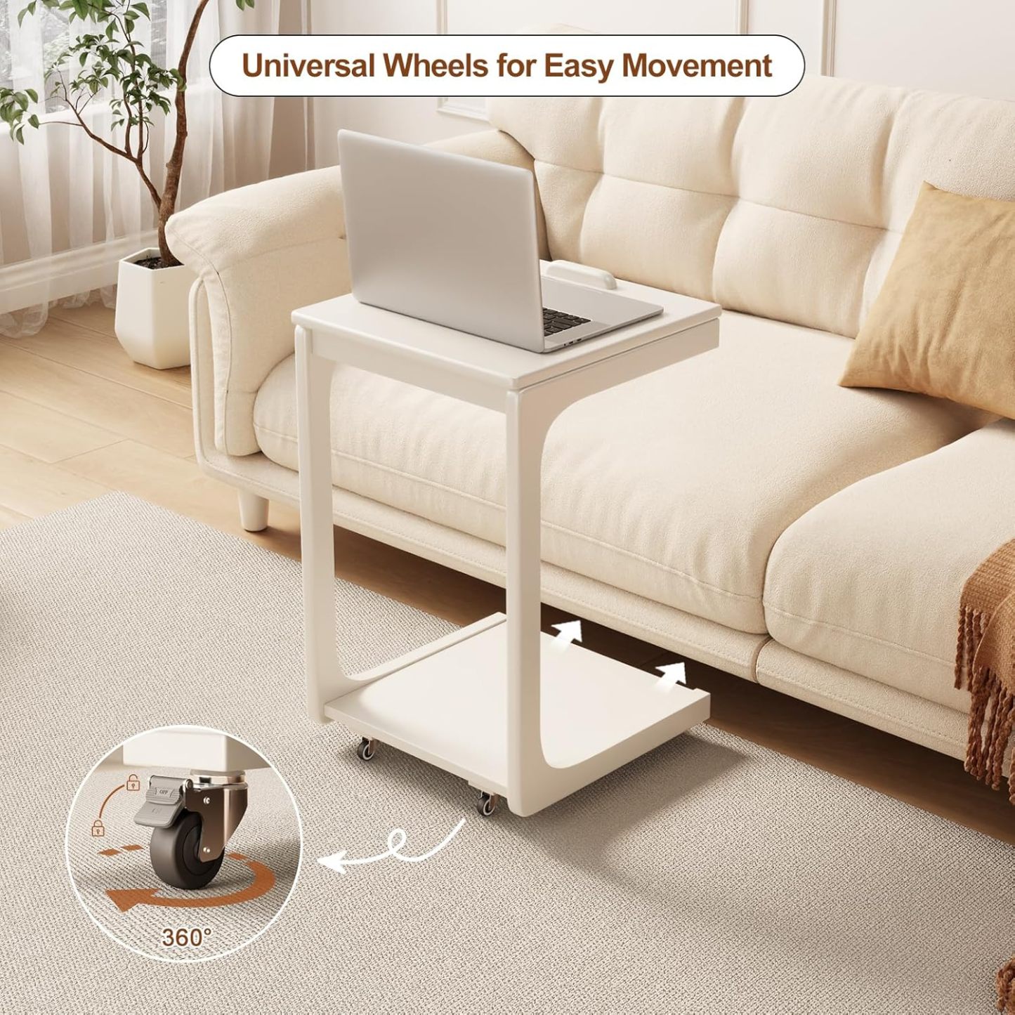 💝𝗧𝗼𝗱𝗮𝘆'𝘀 𝗦𝗽𝗲𝗰𝗶𝗮𝗹𝘀💝Buy 2 Get 2 Free✨Wooden C-Shaped End Table