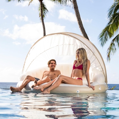 🔥Summer Promotion Only $27.99!!!💝Inflatable Pool Float with Detachable Sunshade