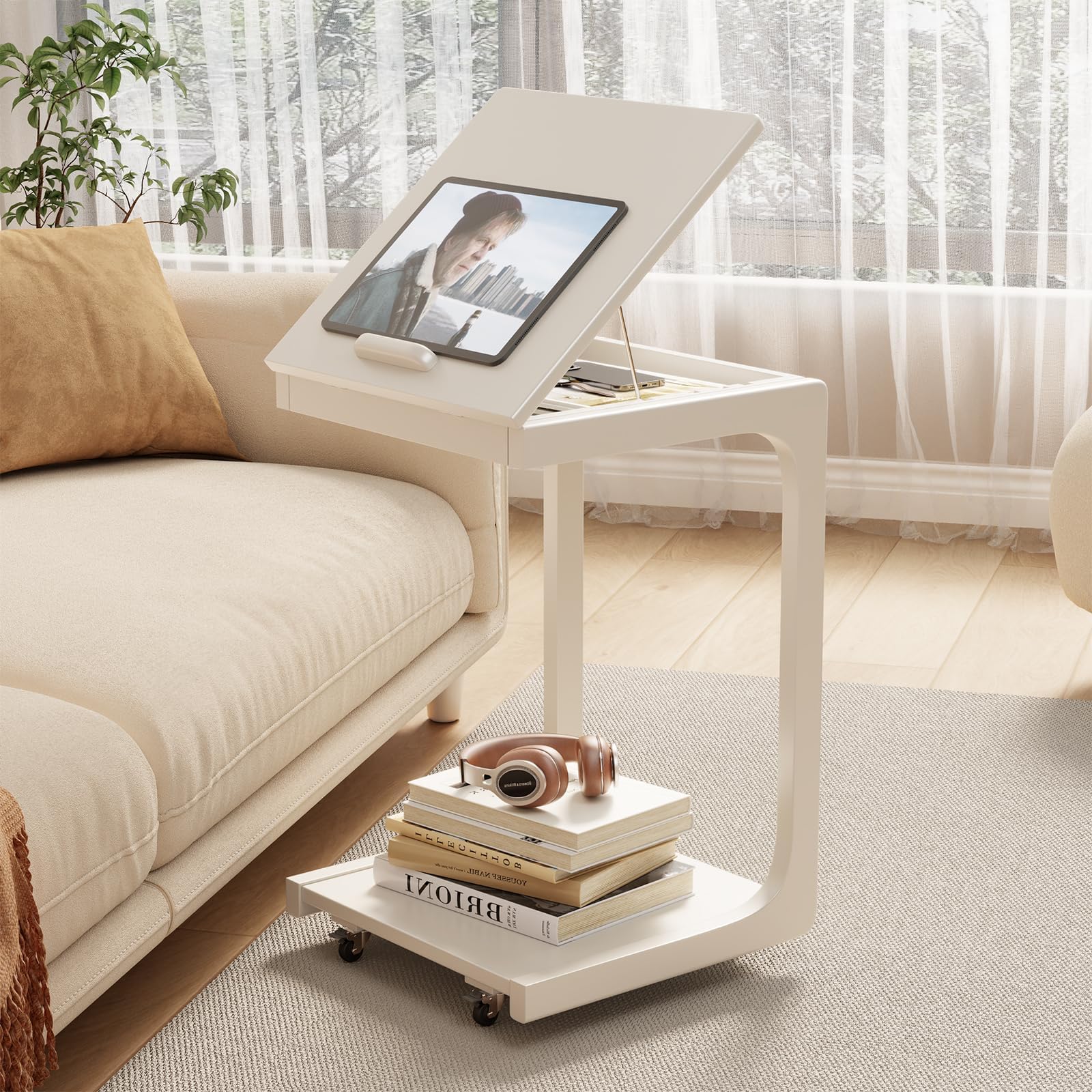 💝𝗧𝗼𝗱𝗮𝘆'𝘀 𝗦𝗽𝗲𝗰𝗶𝗮𝗹𝘀💝Buy 2 Get 2 Free✨Wooden C-Shaped End Table